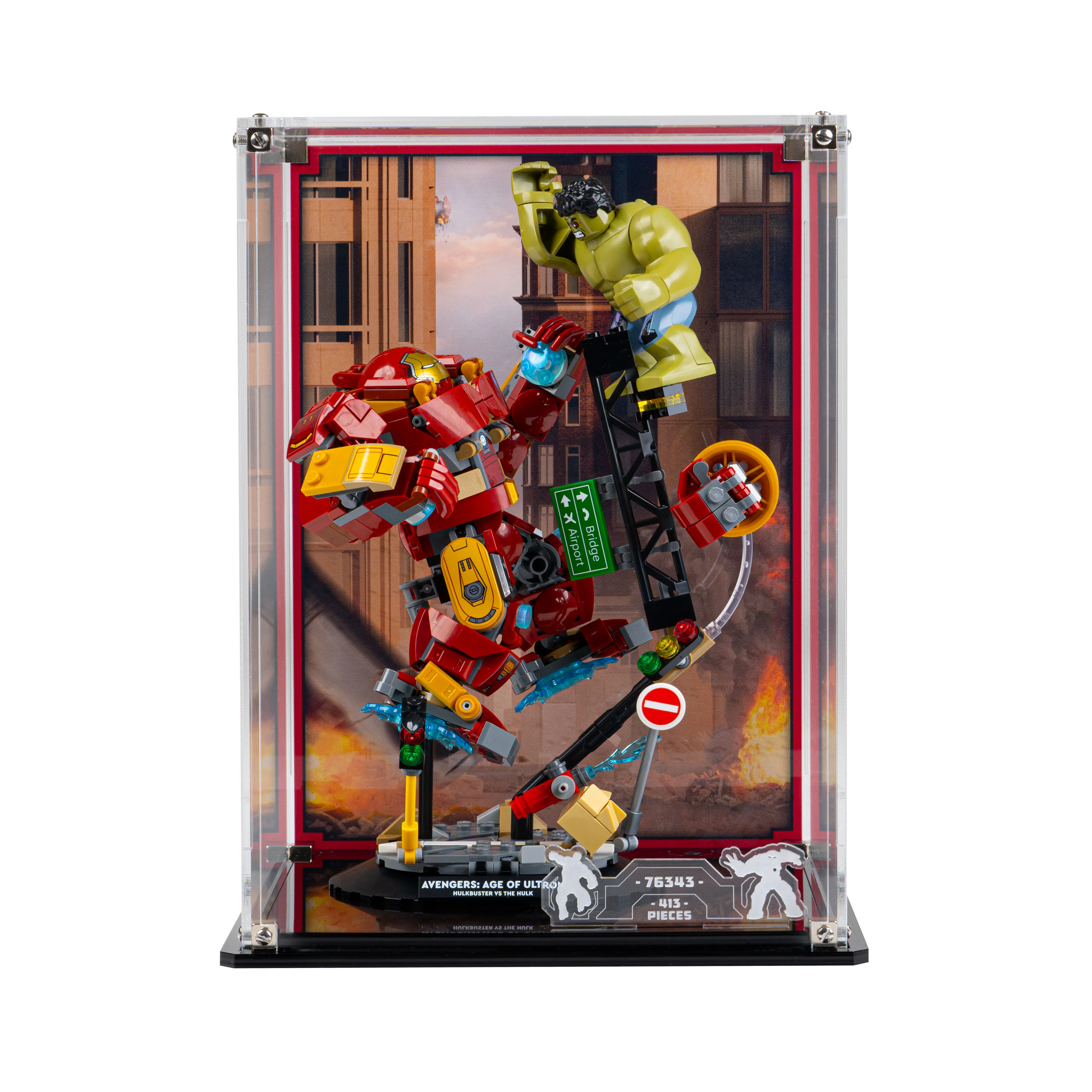 Display Case for LEGOĀ® Marvel: Epic Battle: Hulkbuster vs. The Hulk (76343) - Image 3