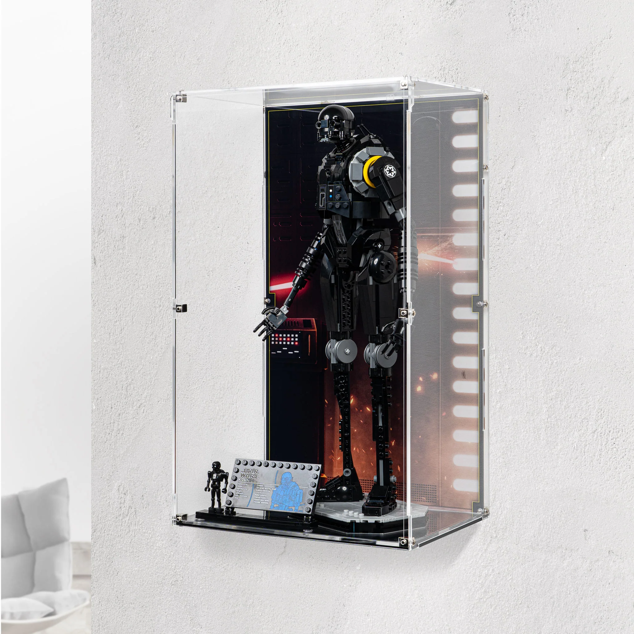 Wall Mounted Display Case for LEGO® Star Wars: K-2SO (75434) - Image 11